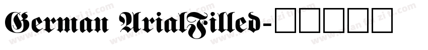 German ArialFilled字体转换